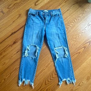 KanCan distressed ankle length denim